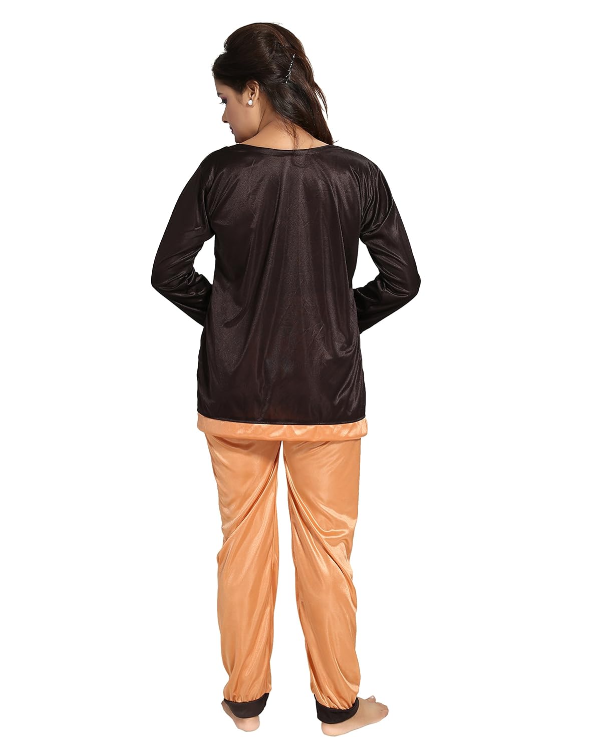 fabme women's pyjama set (nw0132cl_chocolate_free size)