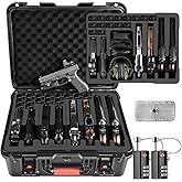 Pistol Gun Case for Multi Handguns - Hold Multiple Pistols & Magazines, Pre-cut Waterproof Hard Shell Gun Box, TSA Approved Pistol Case for SIG Sauer, Smith & Wesson, for Colt, for Revolver, for Glock