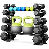 Dumbbell Rack Stand for Home Gym: Rack Only Holder for Dumbbells, Free Weights, 400LB Capacity Heavy-Duty Compact Storage Organizer