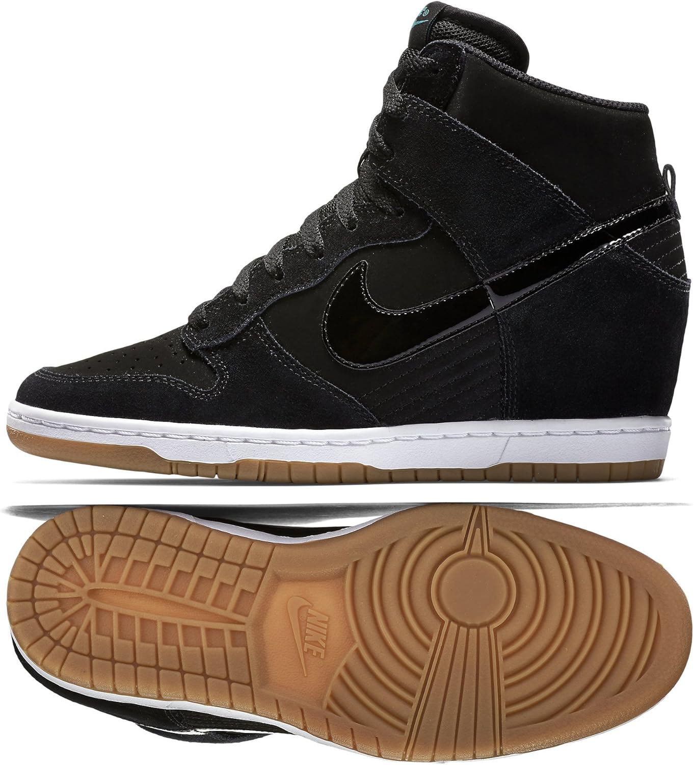 Amazon.com | Nike Women's Dunk Sky Hi Essential Black/White 644877-011 | Fashion Sneakers