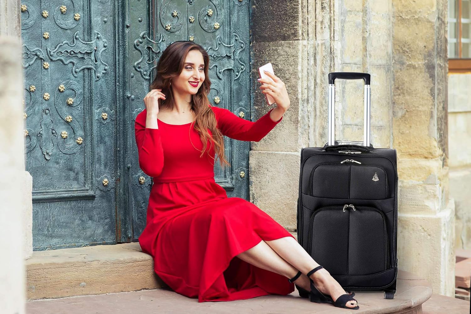 Estiloss Com Aerolite Bagage Cabine Bagage A Main Valise Souple Legere A 2 Roulettes Pour Ryanair Lufthansa Air France Jet2 Monarch Et Plus Easyjet Noir Bagages Bagages Cabine