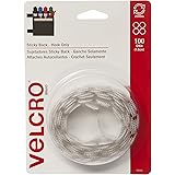 VELCRO Brand - Sticky Back - 5/8" Coins, Hook Side Only, 100ct - White