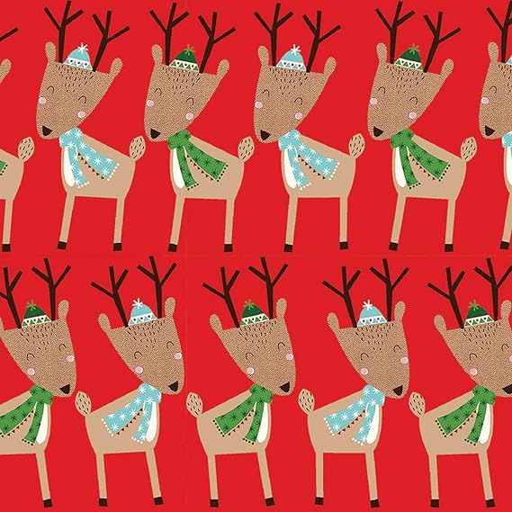 Fabric Editions Weihnachtsstoff – Rentier Red Christmas – FE18 – 0,5 Meter 100% Baumwolle