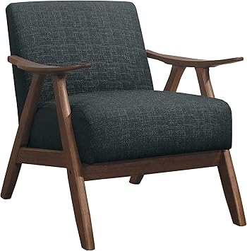 Amazon Com Lexicon Fabric Accent Chair Dark Gray Furniture Decor