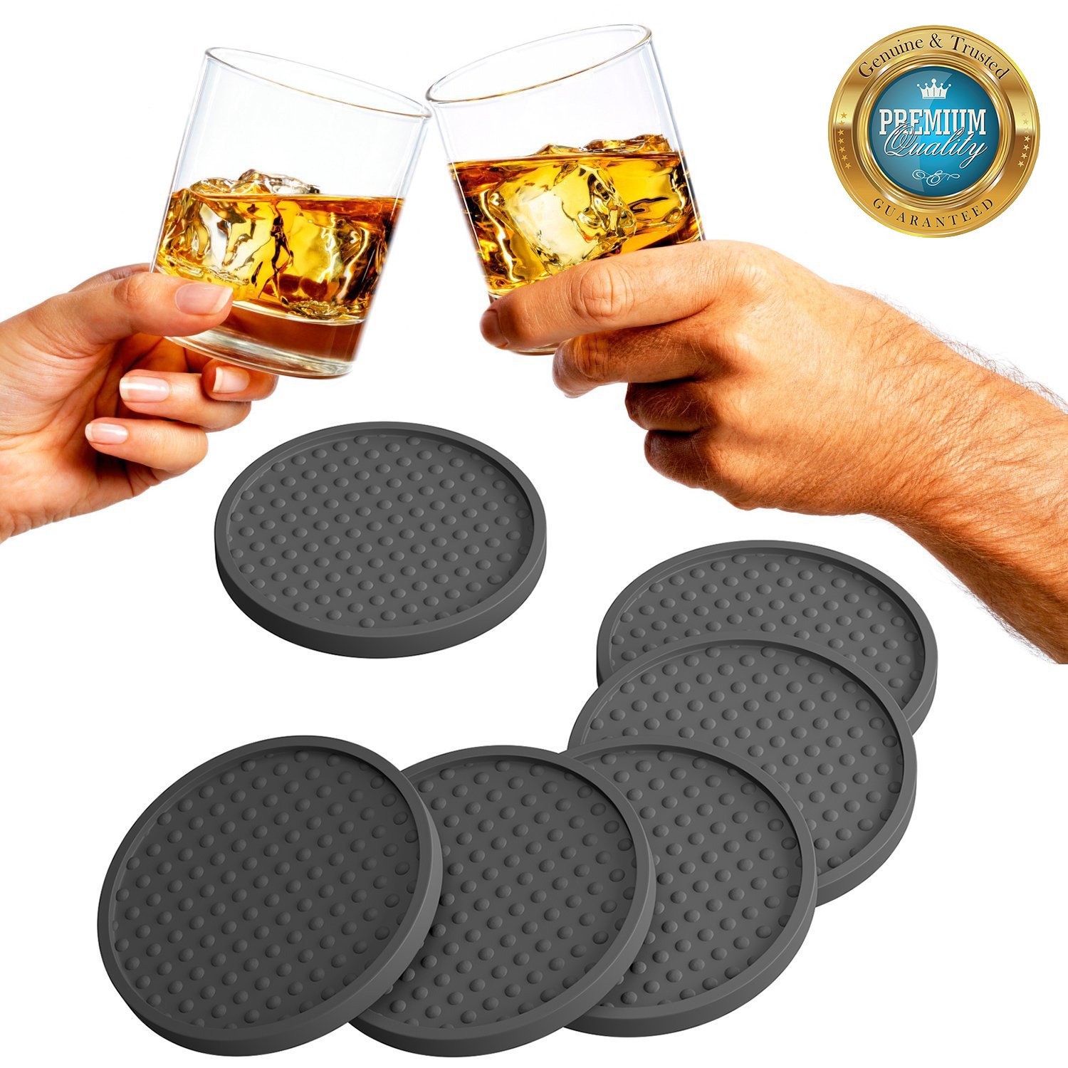 Large Drink Coasters Absorbs Moisture and Prevents Table Damage