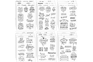 Laumoi 546 Pcs 24 Sheet Scrapbook Stickers Vintage Words Stickers for Journaling Inspirational Nice Words Sentences Waterproof Aesthetic for Family Water Bottles Laptop(Vivid Style)