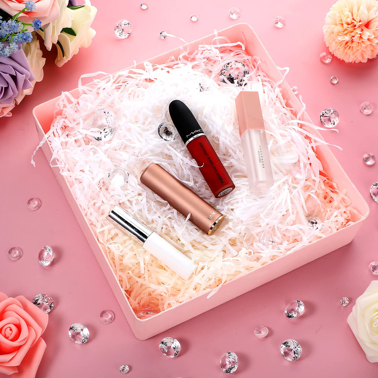 Hicarer 800-Piece Diamond Decorations - Acrylic Diamond Table Scatter Crystals for Vase Fillers, Party Decor (Clear, 30mm, 20mm, 12mm, 8mm, 4mm)