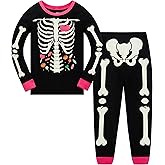 Toddler Boys Skeleton Pajamas Sets Kids Pumpkin Sleepwear Boys Halloween 2 Pcs PJS