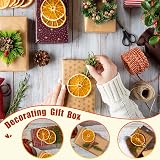 Fox·Bunny 30Pcs Dried Orange Slices with Hemp Rope Christmas Wreath Making view 6