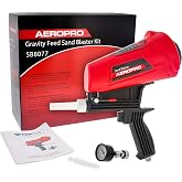 TCP Global Gravity Feed Sand Blaster Gun Kit | Air Compressor Sandblaster, 2 Ceramic Nozzles &amp; Regulator - Abrasive Media &amp; Soda Blaster - Rust, Metal, &amp; Paint Removal