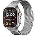 Original Stainless Steel Milanese Loop Compatible with Apple Watch Band 38mm 40mm 41mm 42mm 44mm 45mm 49mm, Magnetic Clasp Replacement Band for iwatch Series 9, Ultra 2, SE, Ultra, 8 7 6 5 4 3 2 1,