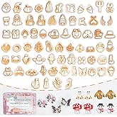 70 Pcs Fall & Winter Polymer Clay Cutters Set, Halloween Thanksgiving & Christmas Clay Cutters for Polymer Clay Jewelry, Pumpkin Turkey Snowflake Shapes for Earrings (YANSH PROGLOBAL)