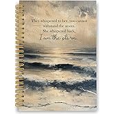 XPH Inspirational Beach Spiral Notebook, Motivational Ocean Journaling Notebooks for Note Taking, Motivational Hardcover Journals for Women 160 Pages 5.5x8.3 Inch, Inspirational Empowerment Gifts