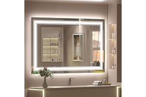 GOLOMO 44x30 LED Bathroom Mirror, Lighted Mirror for Bathroom Wall, Backlit and Front lit, Dimmable, Anti-Fog, Shatterpoof, Memory (Horizontal/Vertical)