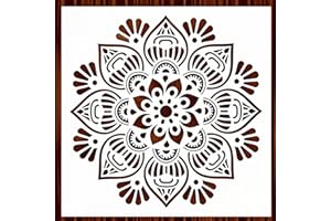 LYMSSESS Wall Stencils for Painting Large Pattern 12" x 12", Reusable Large Floor Stencils, Simple Tile Stencils for Decor (M