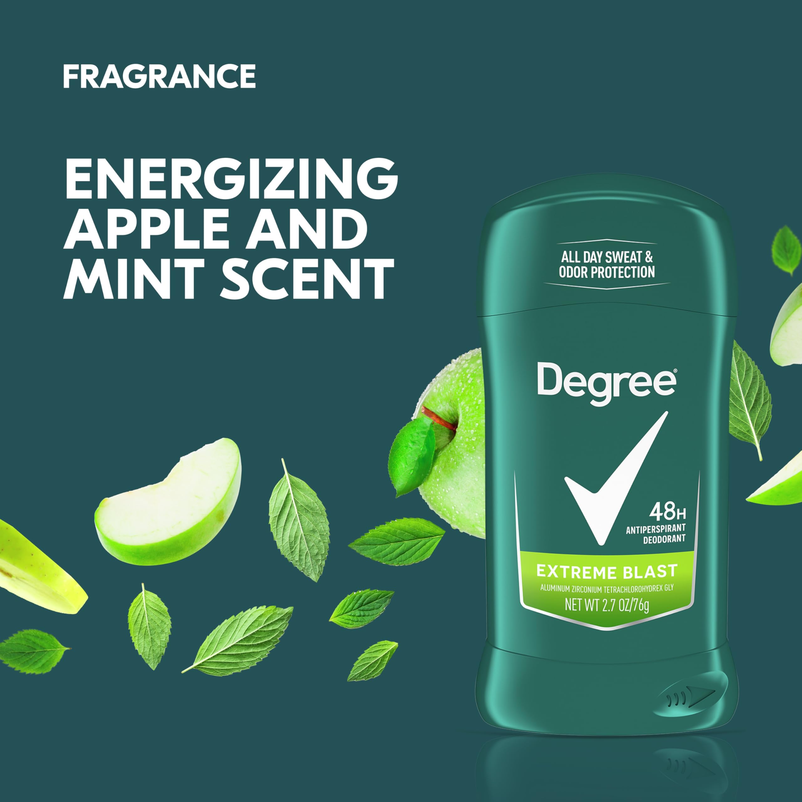 Degree Men Original Protection Antiperspirant Deodorant 48-Hour Sweat and Odor Protection Extreme Blast Antiperspirant For Men 2.7 oz