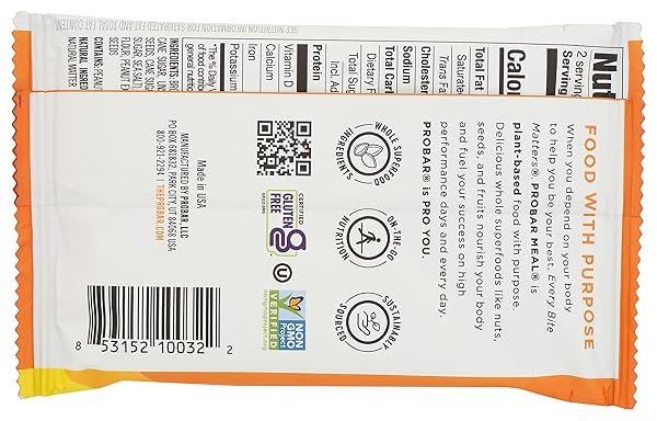 PROBAR, BAR PEANUT BUTTER CHOCOLATE CHIP, 3 OUNCE