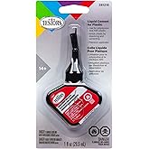 Testors Liquid Plastic Cement | Precision Applicator, Fast-Setting Bond, Model Assembly, Hobby Crafting, 1 Fl Oz