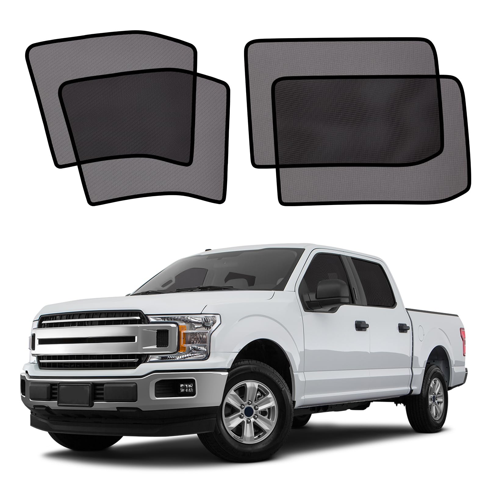 Photo 1 of XCBYT Car Window Shades for 2015-2024 F150 Sun Shade for Car Baby Side Window with Breathable Mesh Blocking 99% UV Glare and Privacy Protection Safe Driving for Napping Camping Dressing (4 PCS)