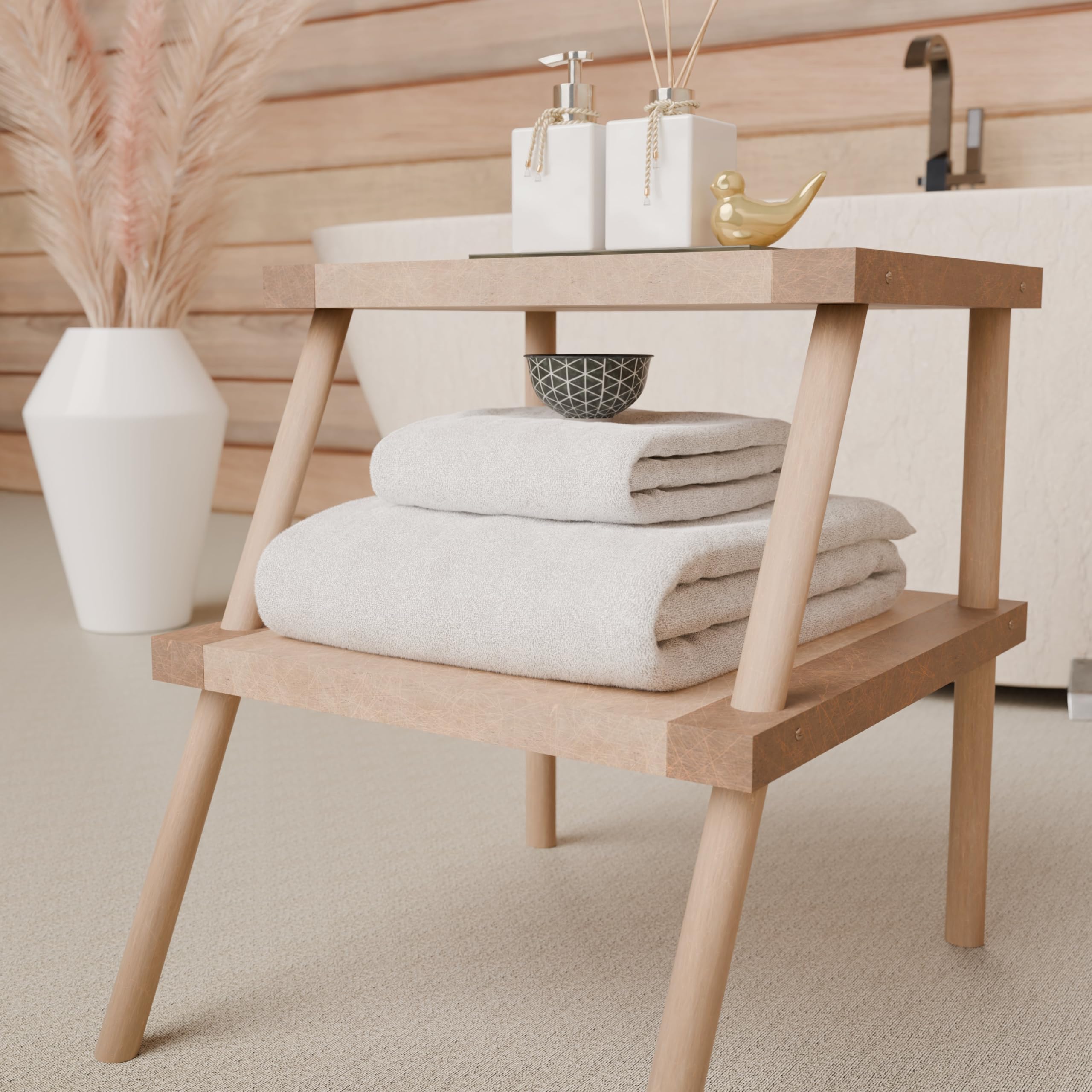 PETTI Artigiani Italiani - 100% Cotton Terry Bath Towels, 1+1 Towel Set, 2 Pieces 1 Face Towel and 1 Hand Towel, White Towels