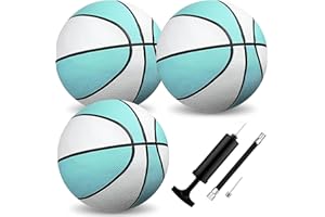 Conderyang 3 Pack Water Pool Basketball Aqua Blue Rubber Waterproof Water Basketball for Swimming Pool Ball Lake Hoop Games