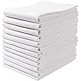 Flour Sack Towels for Kitchen, 12 Pack, 28x28 - Lint-Free White Flour Sack Dish Towels, Super-Absorbent Cotton Tea Towels for Kitchen Drying, Bread Proofing, Baking, Crafting, Embroidery