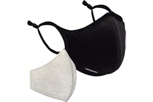 HALOLIFE Halo Life Face Mask - Reusable/Washable with Replaceable Nanofiber Filter - Lightweight Ultra-Breathable, Specific Sizes, Adjustable to fit for Women/Men/Children- 200 Hour Filter Life - Black
