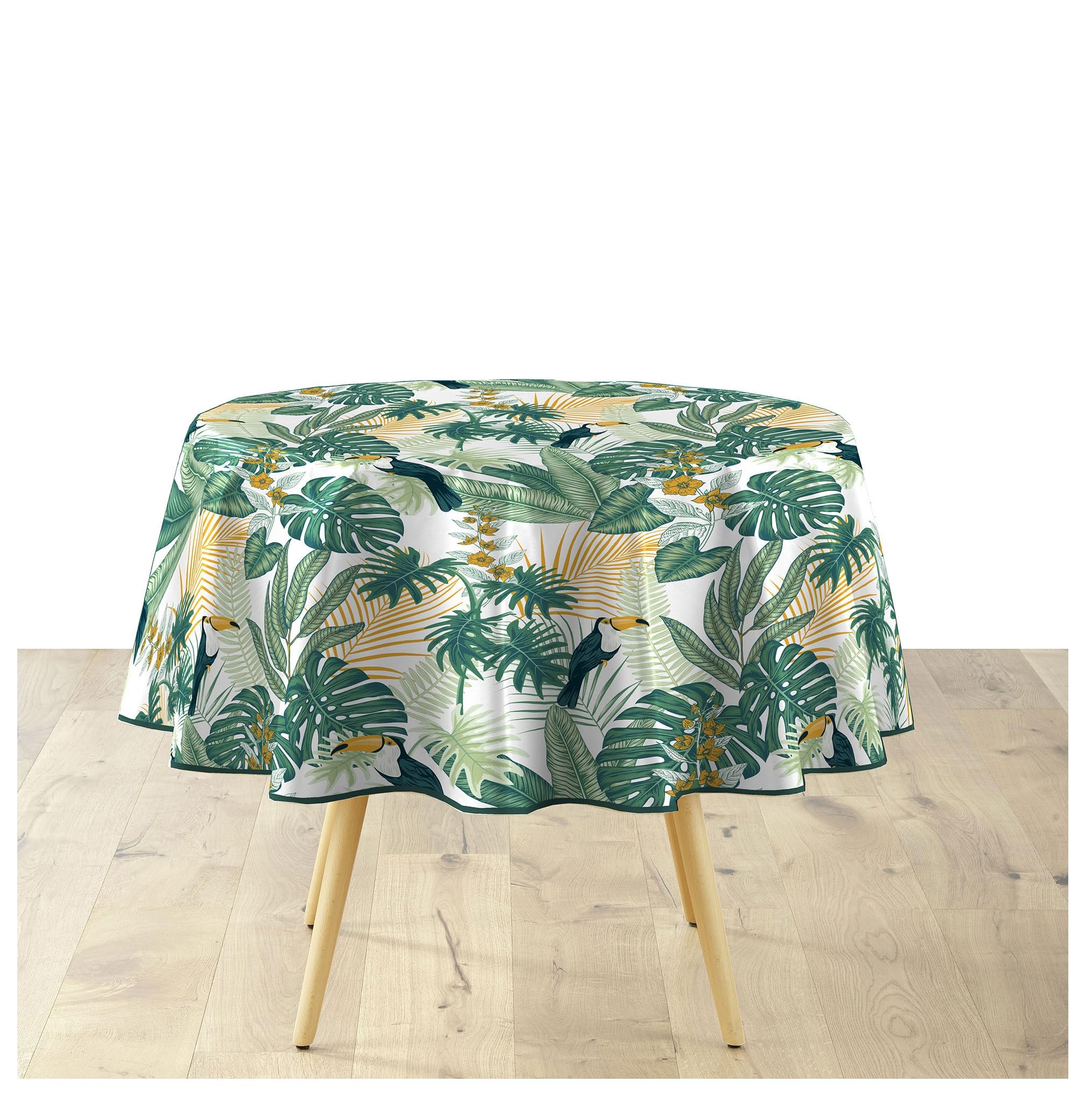 Douceur d'Intérieur, Round Tablecloth Diameter 160 cm Guyana PVC Textilia