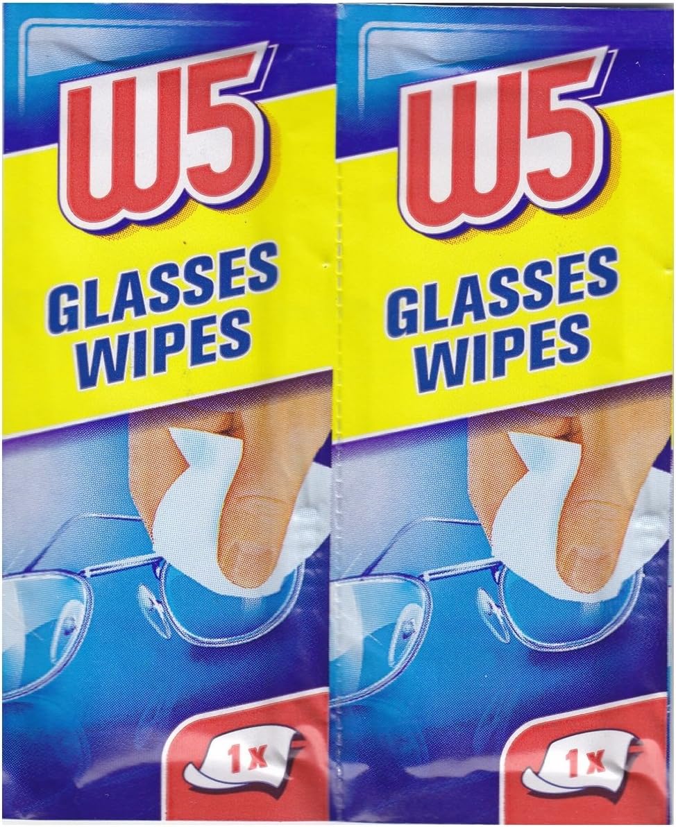 W5 Cleaning Wipes Box 54 Cleaning Wipes for Glasses Cameras Phones Screens