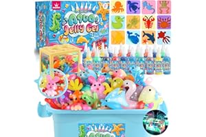 wookidel Kit de jouet magique d'elfe aquatique, kit de gel d'eau avec 20 gels magiques et moules en forme d'animaux, cadeau p