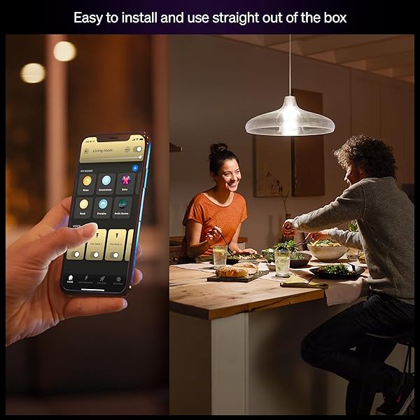 PHILIPS HUE SMART LED A21 BULB 1-PACK, WARM WHITE LIGHT 2700K, E26 BASE, 13.5W, 1600 LUMENS, DIMMABLE LED BULBS, WORKS WITH ALEXA, GOOGLE ASSISTANT, AND APPLE HOME