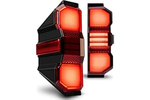 ONLINE LED STORE TRUE MODS LED Brake Tail Light for Polaris Ranger Crew 530 570 900 1000 General XP Pro XD UTV [Side Marker Reflector] [Diffused Running Light] [Tri-Stripe Design] 2412774 2411866 Replacement - Smoked