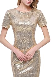 Sparkle Dark Navy Sequins Bridesmaid Dresses Cowl