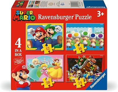 Ravensburger Super Mario Toys and Gifts 4-in-Box Puzzles 12 16 20 24pc 2025
