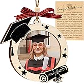 Graduation Ornaments Class of 2026, Wooden Graduation Keepsake for College or High School Celebration, Class of 2025 Ornament Gifts Decoration (Photo Frame)