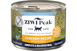 ZIWI Peak Wet Cat Food – All Natural, High Protein, Grain Free, Limited Ingredient, with Superfoods (Chicken, Case of 12, 6.5oz Cans)