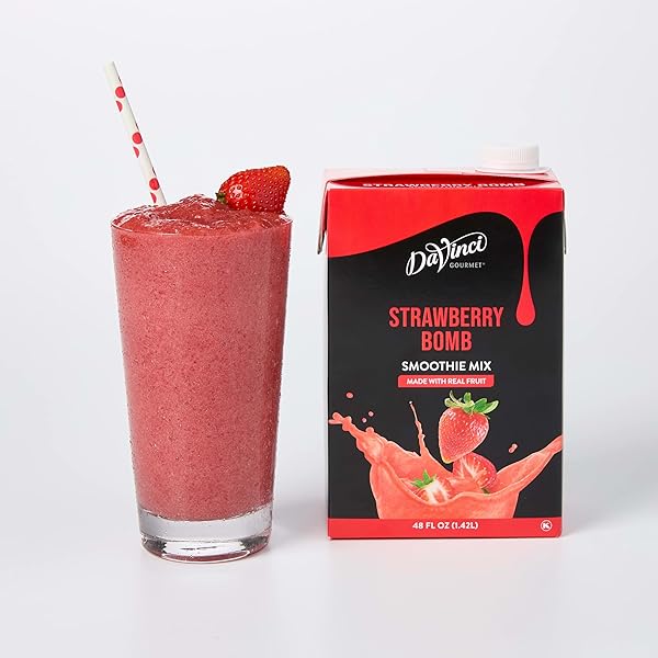 DAVINCI GOURMET STRAWBERRY BOMB SMOOTHIE, 48 FLUID OUNCES...