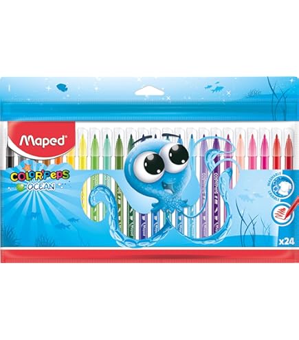 Maped Peps Premium 749048 – Pennarelli Punta Fine 0,4 Mm Rivestita In Metallo, Confezione Da 8 Colori