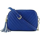Simple Shoulder Crossbody Bag With Metal Chain Strap And Tassel Top Zipper