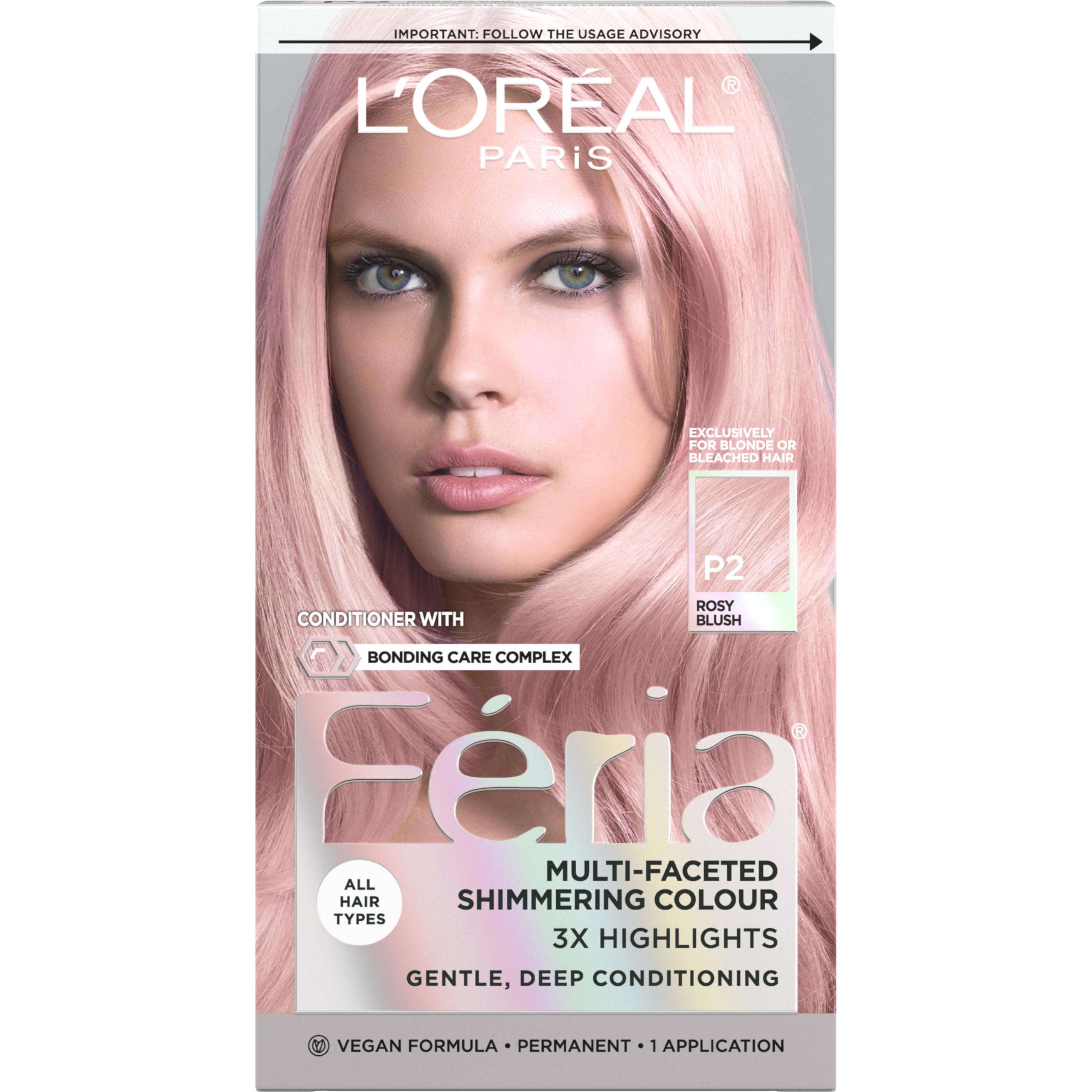 L'Oreal Paris Hair Color Feria Pastels Dye, Smokey Pink P2 by L'Oreal Paris
