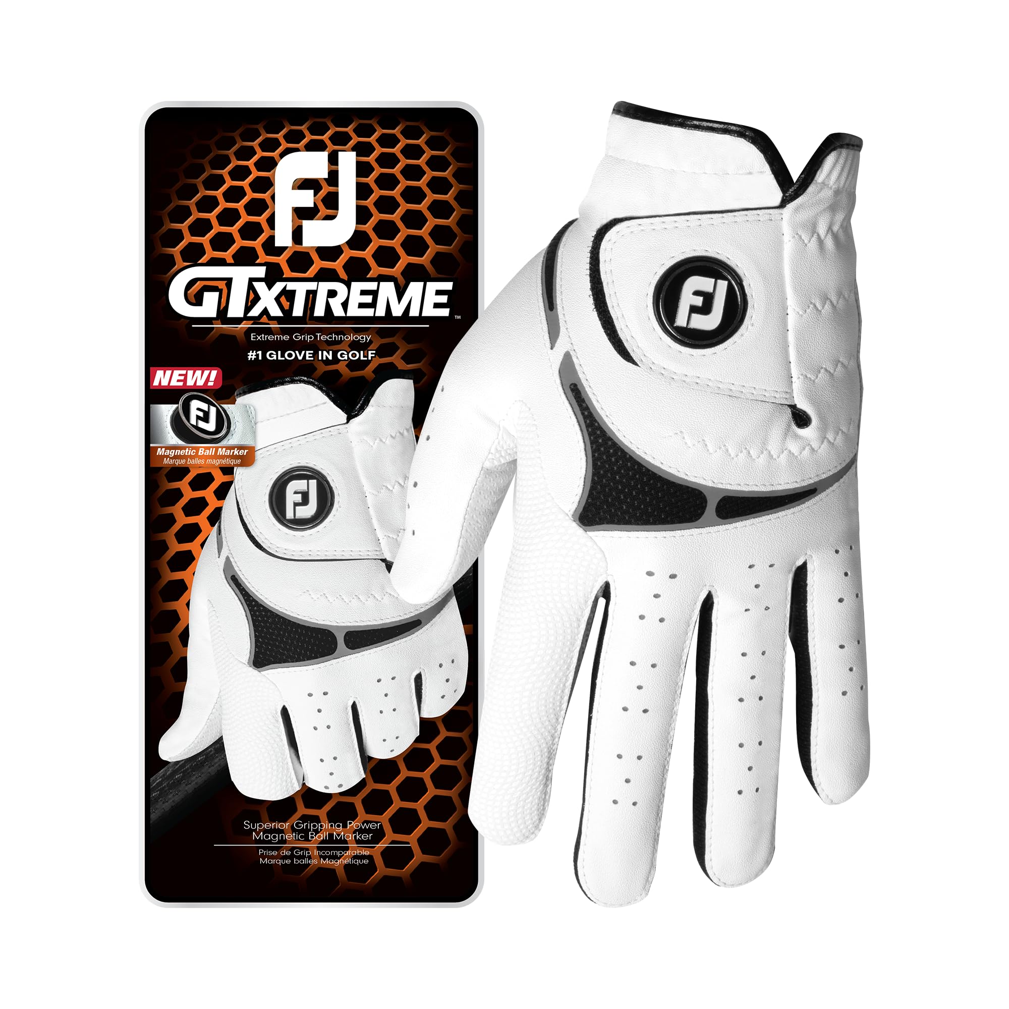 FootJoy GT Xtreme Men's Golf Glove, White, Left Hand for right handed golfer, XXL