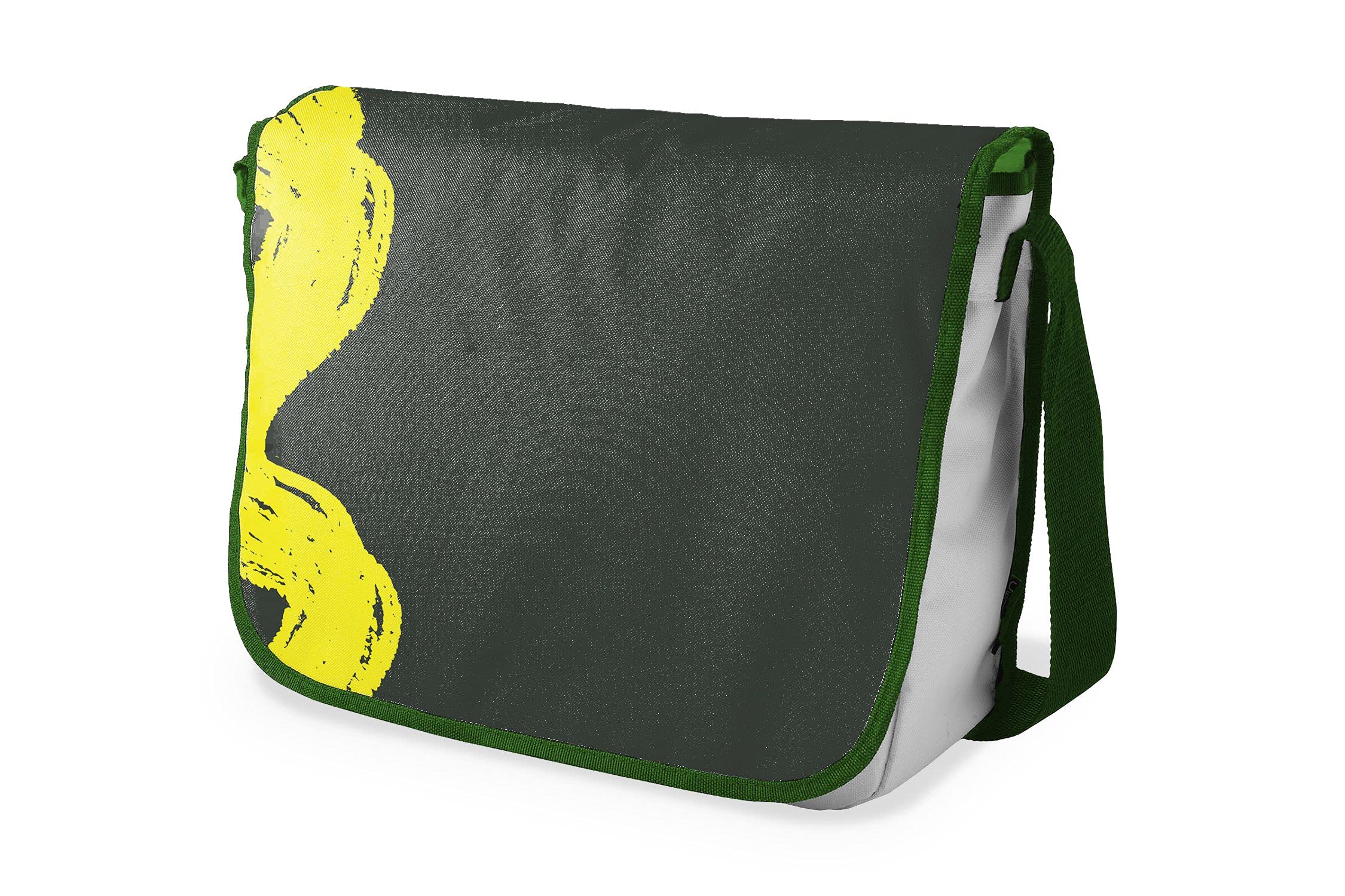 Bonamaison Digitally Printed Messenger School Bag with Khaki Strap for Students, Cross Body Bag, Courier Bag, Shoulder Bag for School, Back to School, Size: 29x36 Cm