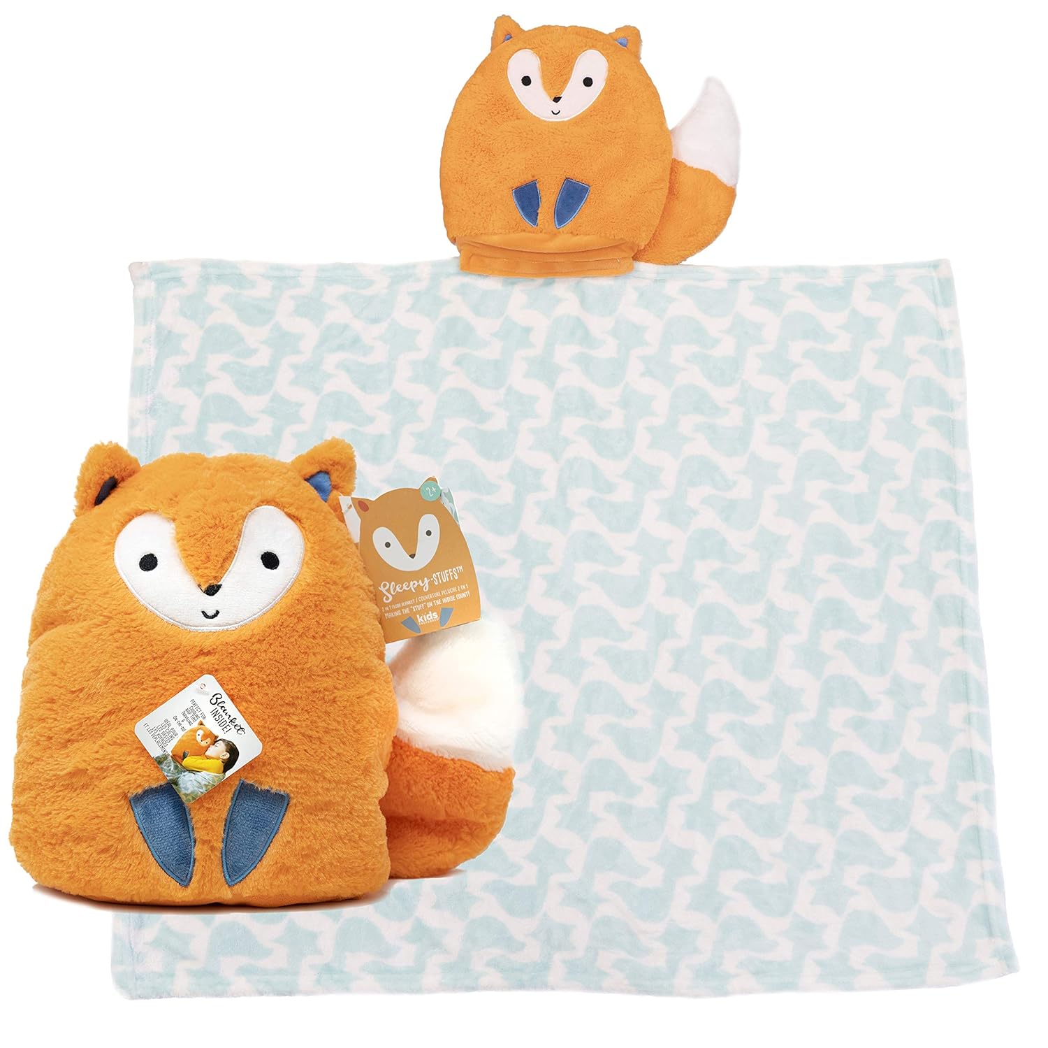 stuffed animal with blanket inside