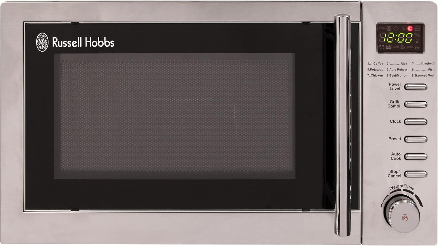 Russell Hobbs RHM2031 20 L 800 W Stainless Steel Digital Grill Microwave with 5 Power Levels, 1000 W Grill Power - Image 3