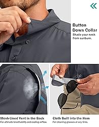 Men's Fishing Shirts with Zipper Pockets UPF