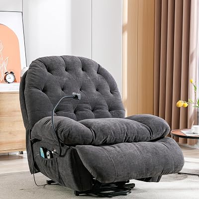 Merax Power Lift Recliner Chair with Heat & Massage for Seniors - Grey