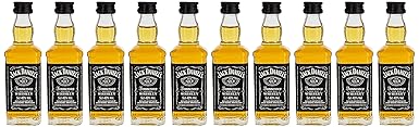 Jack Daniel's Old No.7 Tennessee Whiskey - 40% Vol. (10 x 0.05 l) / Durch Holzkohle gefiltert. Tropfen für Tropfen