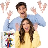 PartyFrenzy Tiny Hands on a Stick,2 Pairs Little Hands,Prank Accessories | Mini Hands on Sticks,Fake Hands for Office Pranks, Funny Video Props,Costumes &amp; Novelty Gifts,Adult Parties &amp; Events