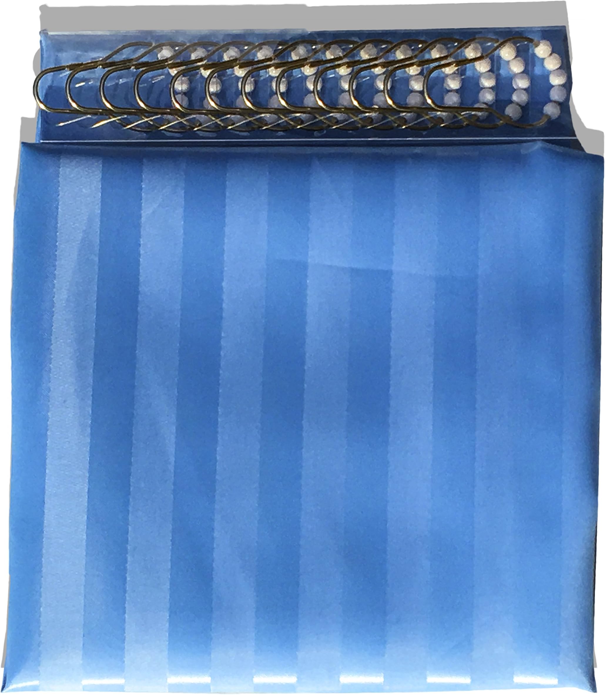 180cm x 180cm (72” x 72”) Premium Quality Nylon Blue Shower Curtain – Waterproof - Mildew Resistant - Rust Proof Metal Rings – Odourless Bath Curtain – Machine Washable - 100% Money Back