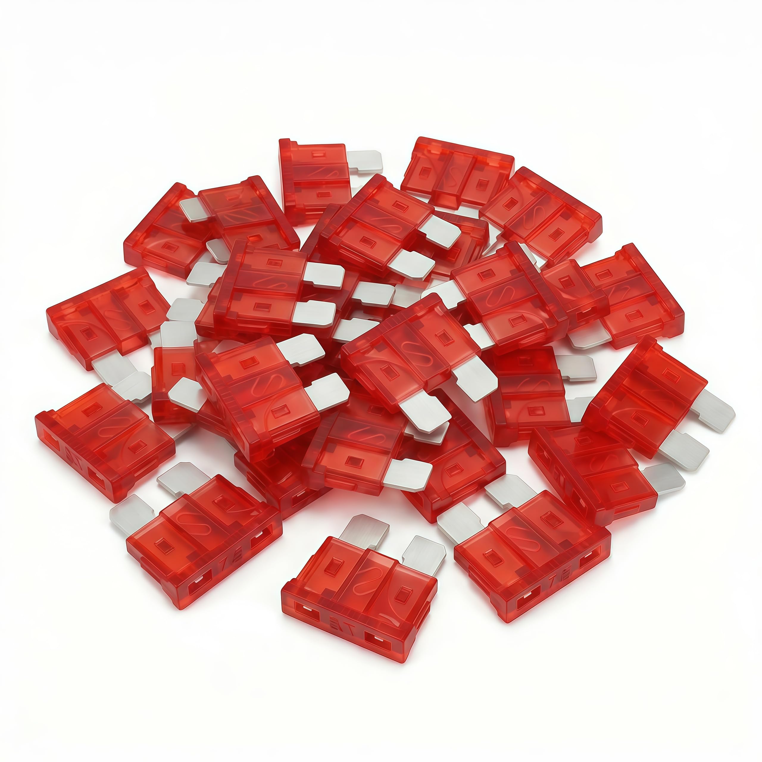Photo 1 of (80Pcs) 10 Amp Standard Fuse, 10A Car Blade Fuses for Car/RV/Truck/SUV/Motorcycle/Boat